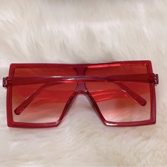 Red Oversized Sunglasses - Picture 2 of 6